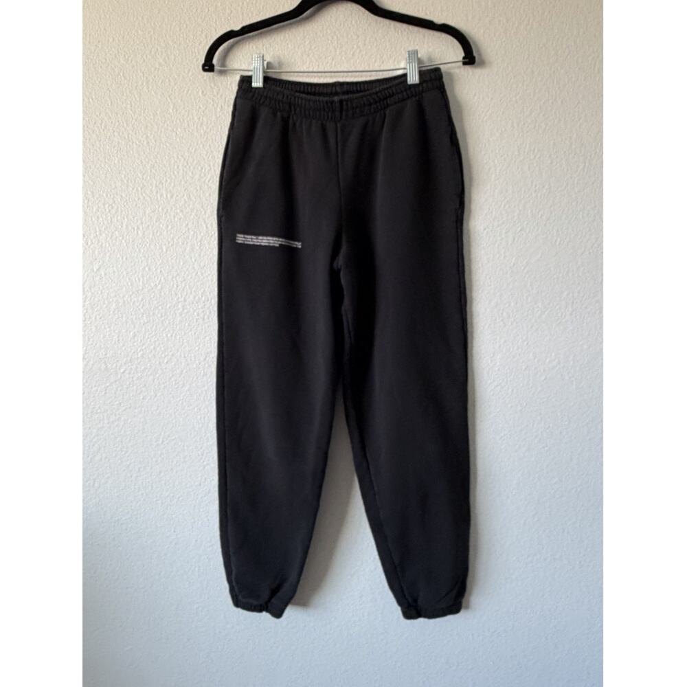 Pangaia 365 Black Heavy Organic Cotton Sweatpants Drawstring Cuffed Pockets XS
